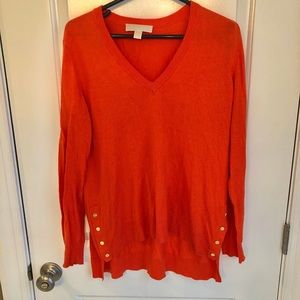 Michael Kora v-neck sweater with metal detail